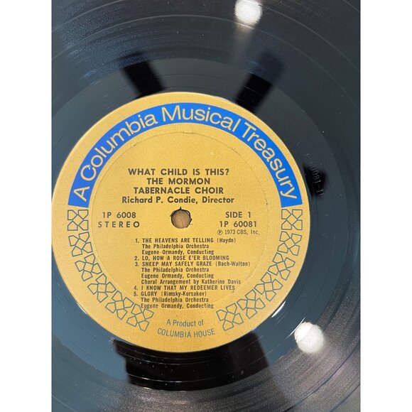 What Child Is This? The Mormon Tabernacle Choir Vinyl 1P 60081 Record Album - Picture 4 of 5